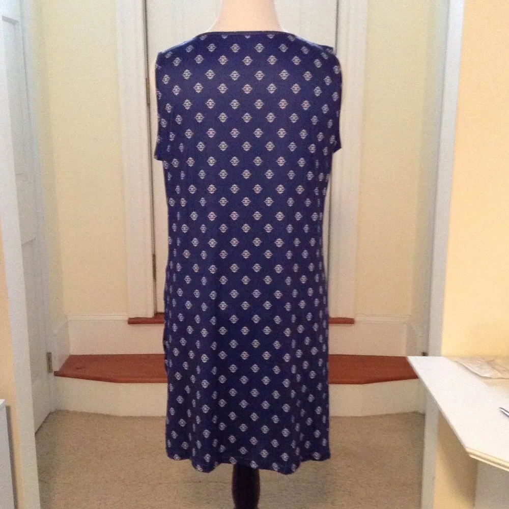 Blue and white tank dress sz 5X NWOT - Picture 2 of 2